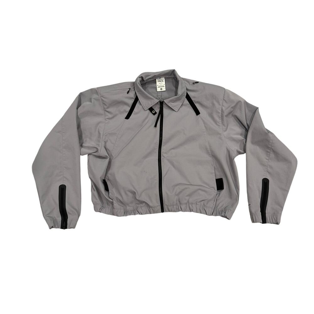 Nike Sportswear Tech Pack Jacket Womens M Grey Full-Zip Woven GUC DD4608-521